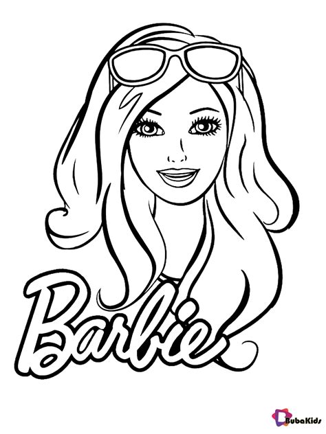 barbie free coloring page